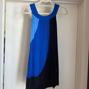 INC XL sleeveless top. Multicolor blues and black.